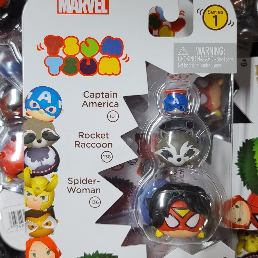 Tsum Tsum Figure Set - Spider-Woman, Rocket Ra...